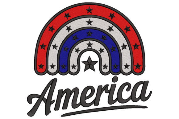 America Patriotic Rainbow