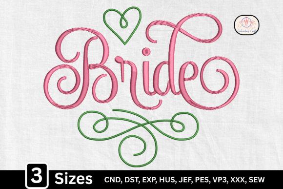 Elegant Wedding Script Heart Bride