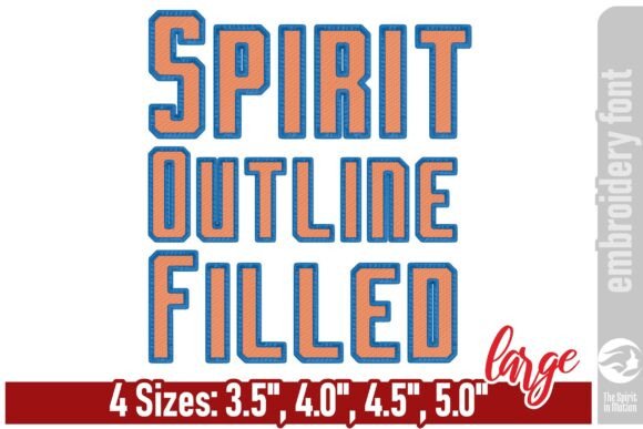 Spirit Filled Sports Embroidery Font
